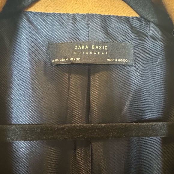 Zara Tan/Camel Wool Trench Coat for Women - Picture 6 of 11